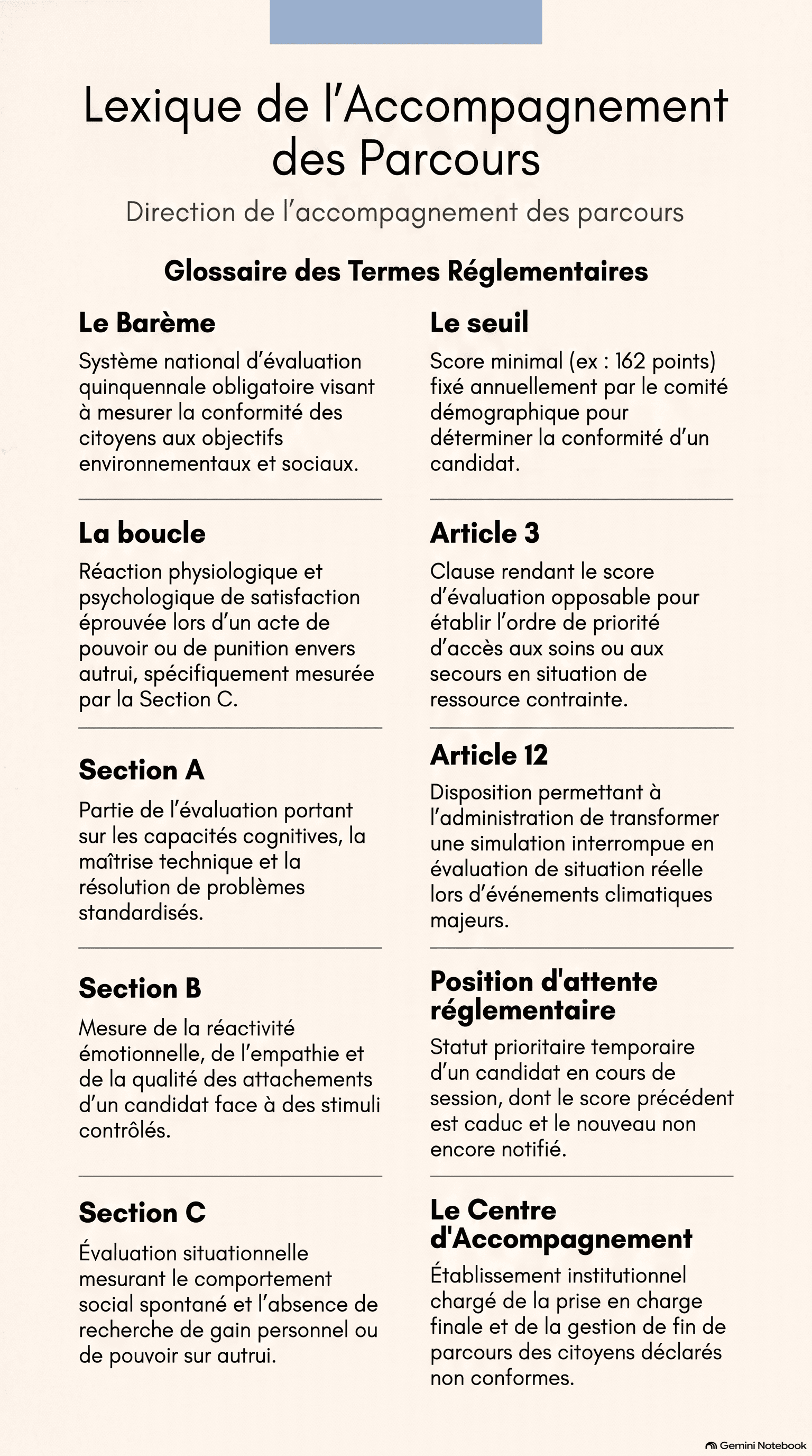 Lexique de l'Accompagnement des Parcours